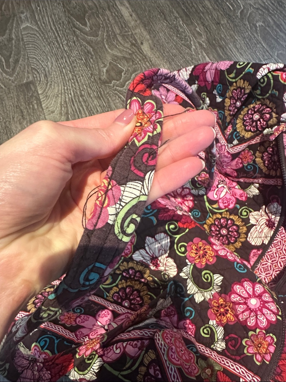Vera Bradley Pink Floral Quilted Large Duffle - Picture 4 of 4